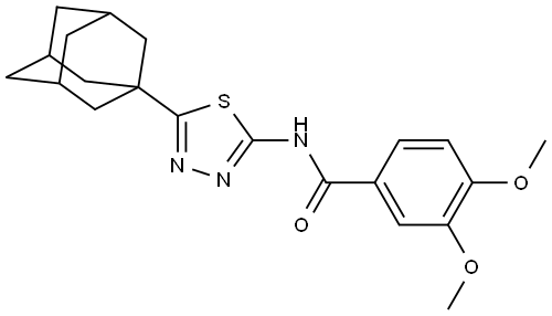 N-(5-((3S,5S)-adamantan-1-yl)-1,3,4-thiadiazol-2-yl)-3,4-dimethoxybenzamide Structural