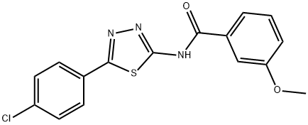 N-(5-(4-chlorophenyl)-1,3,4-thiadiazol-2-yl)-3-methoxybenzamide Structural