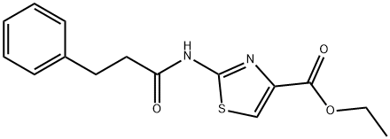 ethyl 2-(3-phenylpropanamido)thiazole-4-carboxylate Structural