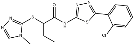 N-(5-(2-chlorophenyl)-1,3,4-thiadiazol-2-yl)-2-((4-methyl-4H-1,2,4-triazol-3-yl)thio)butanamide Structural