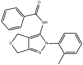 N-(2-(o-tolyl)-2,6-dihydro-4H-thieno[3,4-c]pyrazol-3-yl)benzamide Structural