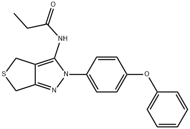 N-(2-(4-phenoxyphenyl)-2,6-dihydro-4H-thieno[3,4-c]pyrazol-3-yl)propionamide Structural