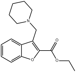 ethyl 3-(piperidin-1-ylmethyl)-1-benzofuran-2-carboxylate Structural