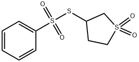 S-(1,1-dioxidotetrahydro-3-thienyl) benzenesulfonothioate Structural