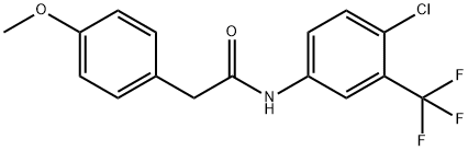 N-[4-chloro-3-(trifluoromethyl)phenyl]-2-(4-methoxyphenyl)acetamide Structural