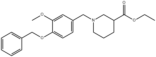 ethyl 1-[4-(benzyloxy)-3-methoxybenzyl]piperidine-3-carboxylate Structural