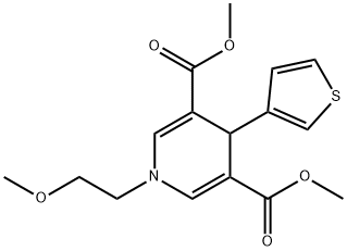 dimethyl 1-(2-methoxyethyl)-4-(thiophen-3-yl)-1,4-dihydropyridine-3,5-dicarboxylate Structural