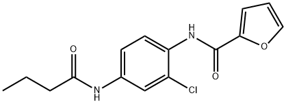 N-[4-(butyrylamino)-2-chlorophenyl]-2-furamide Structural