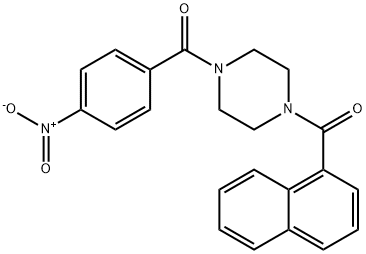 naphthalen-1-yl{4-[(4-nitrophenyl)carbonyl]piperazin-1-yl}methanone Structural