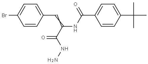 N-[(1E)-1-(4-bromophenyl)-3-hydrazinyl-3-oxoprop-1-en-2-yl]-4-tert-butylbenzamide Structural
