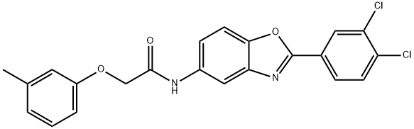 N-[2-(3,4-dichlorophenyl)-1,3-benzoxazol-5-yl]-2-(3-methylphenoxy)acetamide Structural