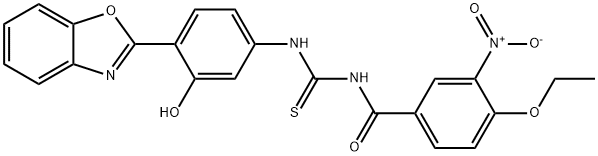 N-{[4-(1,3-benzoxazol-2-yl)-3-hydroxyphenyl]carbamothioyl}-4-ethoxy-3-nitrobenzamide Structural