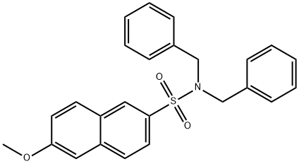 N,N-dibenzyl-6-methoxynaphthalene-2-sulfonamide Structural