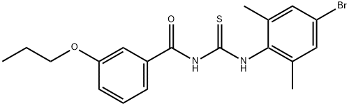 N-[(4-bromo-2,6-dimethylphenyl)carbamothioyl]-3-propoxybenzamide Structural