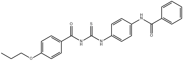 N-({4-[(phenylcarbonyl)amino]phenyl}carbamothioyl)-4-propoxybenzamide Structural