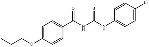 N-[(4-bromophenyl)carbamothioyl]-4-propoxybenzamide Structural
