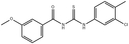 N-[(3-chloro-4-methylphenyl)carbamothioyl]-3-methoxybenzamide Structural