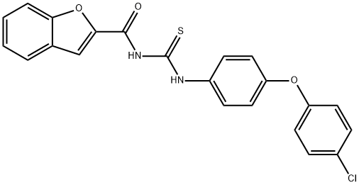 N-{[4-(4-chlorophenoxy)phenyl]carbamothioyl}-1-benzofuran-2-carboxamide Structural