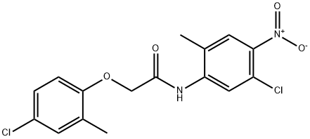 N-(5-chloro-2-methyl-4-nitrophenyl)-2-(4-chloro-2-methylphenoxy)acetamide Structural