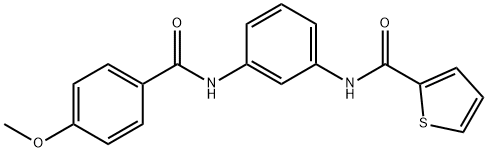 N-{3-[(4-methoxybenzoyl)amino]phenyl}-2-thiophenecarboxamide Structural