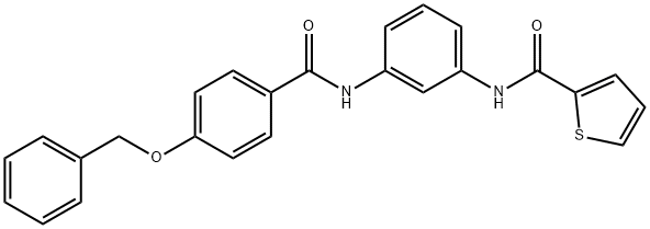 N-[3-({[4-(benzyloxy)phenyl]carbonyl}amino)phenyl]thiophene-2-carboxamide Structural