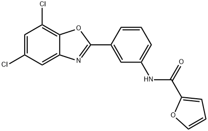 N-[3-(5,7-dichloro-1,3-benzoxazol-2-yl)phenyl]furan-2-carboxamide Structural