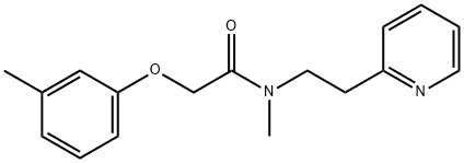 N-methyl-2-(3-methylphenoxy)-N-[2-(pyridin-2-yl)ethyl]acetamide Structural