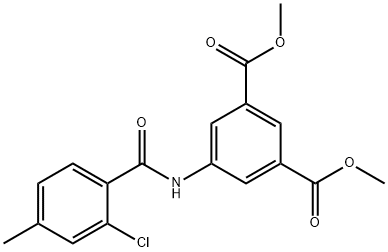 dimethyl 5-{[(2-chloro-4-methylphenyl)carbonyl]amino}benzene-1,3-dicarboxylate Structural