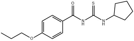 N-(cyclopentylcarbamothioyl)-4-propoxybenzamide Structural