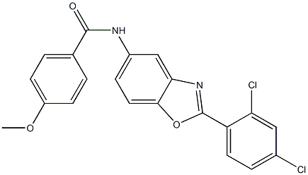 N-[2-(2,4-dichlorophenyl)-1,3-benzoxazol-5-yl]-4-methoxybenzamide Structural