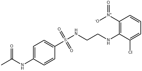 N-[4-({2-[(2-chloro-6-nitrophenyl)amino]ethyl}sulfamoyl)phenyl]acetamide Structural