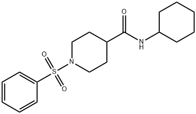 N-cyclohexyl-1-(phenylsulfonyl)piperidine-4-carboxamide Structural