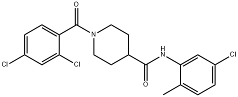 N-(5-chloro-2-methylphenyl)-1-[(2,4-dichlorophenyl)carbonyl]piperidine-4-carboxamide Structural
