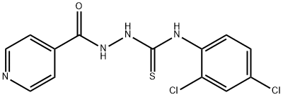 N-(2,4-dichlorophenyl)-2-(pyridin-4-ylcarbonyl)hydrazinecarbothioamide Structural