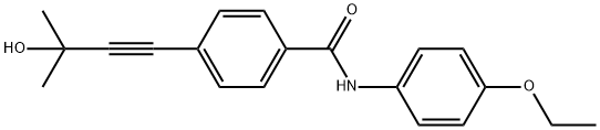 N-(4-ethoxyphenyl)-4-(3-hydroxy-3-methylbut-1-yn-1-yl)benzamide Structural