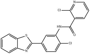 N-[5-(1,3-benzothiazol-2-yl)-2-chlorophenyl]-2-chloropyridine-3-carboxamide Structural