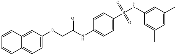 N-(4-{[(3,5-dimethylphenyl)amino]sulfonyl}phenyl)-2-(2-naphthyloxy)acetamide Structural