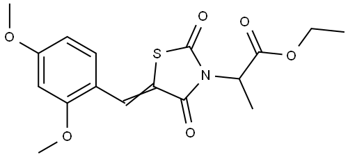 ethyl 2-[(5E)-5-(2,4-dimethoxybenzylidene)-2,4-dioxo-1,3-thiazolidin-3-yl]propanoate Structural