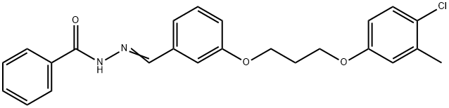 N'-[(E)-{3-[3-(4-chloro-3-methylphenoxy)propoxy]phenyl}methylidene]benzohydrazide Structural