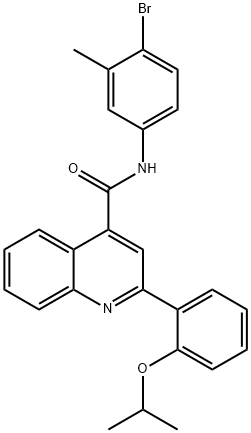 N-(4-bromo-3-methylphenyl)-2-(2-propan-2-yloxyphenyl)quinoline-4-carboxamide Structural