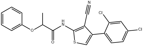 N-[3-cyano-4-(2,4-dichlorophenyl)-2-thienyl]-2-phenoxypropanamide Structural