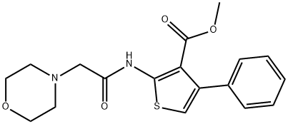 methyl 2-(2-morpholinoacetamido)-4-phenylthiophene-3-carboxylate Structural