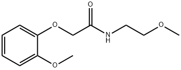 N-(2-methoxyethyl)-2-(2-methoxyphenoxy)acetamide Structural