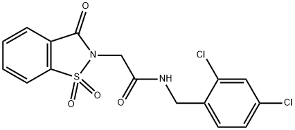 N-(2,4-dichlorobenzyl)-2-(1,1-dioxido-3-oxo-1,2-benzothiazol-2(3H)-yl)acetamide Structural