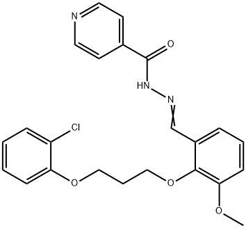 N'-[(E)-{2-[3-(2-chlorophenoxy)propoxy]-3-methoxyphenyl}methylidene]pyridine-4-carbohydrazide Structural