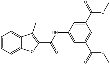 dimethyl 5-{[(3-methyl-1-benzofuran-2-yl)carbonyl]amino}benzene-1,3-dicarboxylate Structural