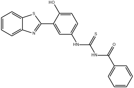 N-[3-(1,3-benzothiazol-2-yl)-4-hydroxyphenyl]-N'-benzoylthiourea Structural