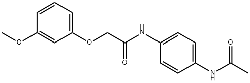 N-[4-(acetylamino)phenyl]-2-(3-methoxyphenoxy)acetamide Structural