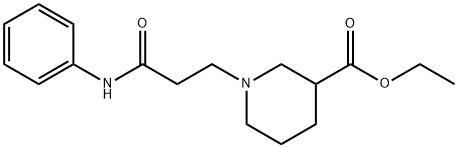 ethyl 1-(3-anilino-3-oxopropyl)-3-piperidinecarboxylate Structural