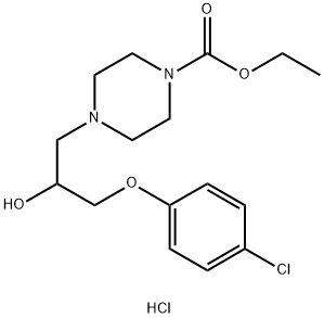 ethyl 4-(3-(4-chlorophenoxy)-2-hydroxypropyl)piperazine-1-carboxylate hydrochloride Structural